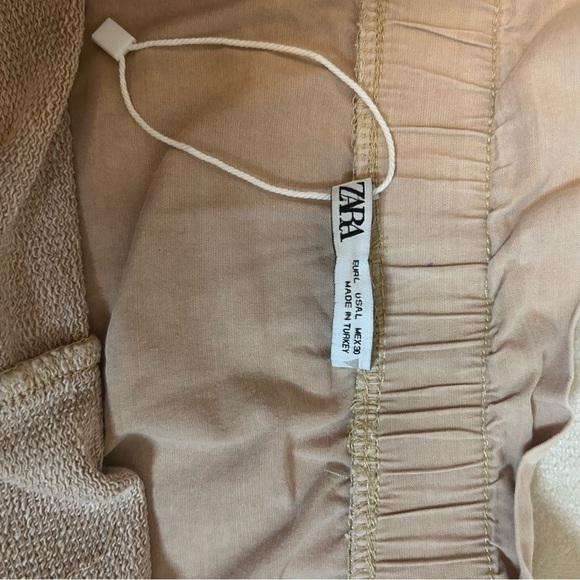 NWOT Zara | Paperbag waist Maxi Skirt with ultilty pockets |Beige | Size L - Picture 7 of 8